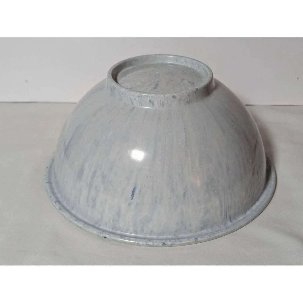 Vintage Melmac Melamine Light Blue & White Speckled Confetti Mixing Bowl 10